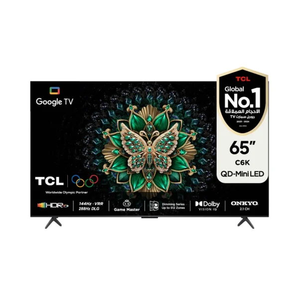 TCL 65C6K 65-Inch QD-Mini LED 4K Google TV (NEW)